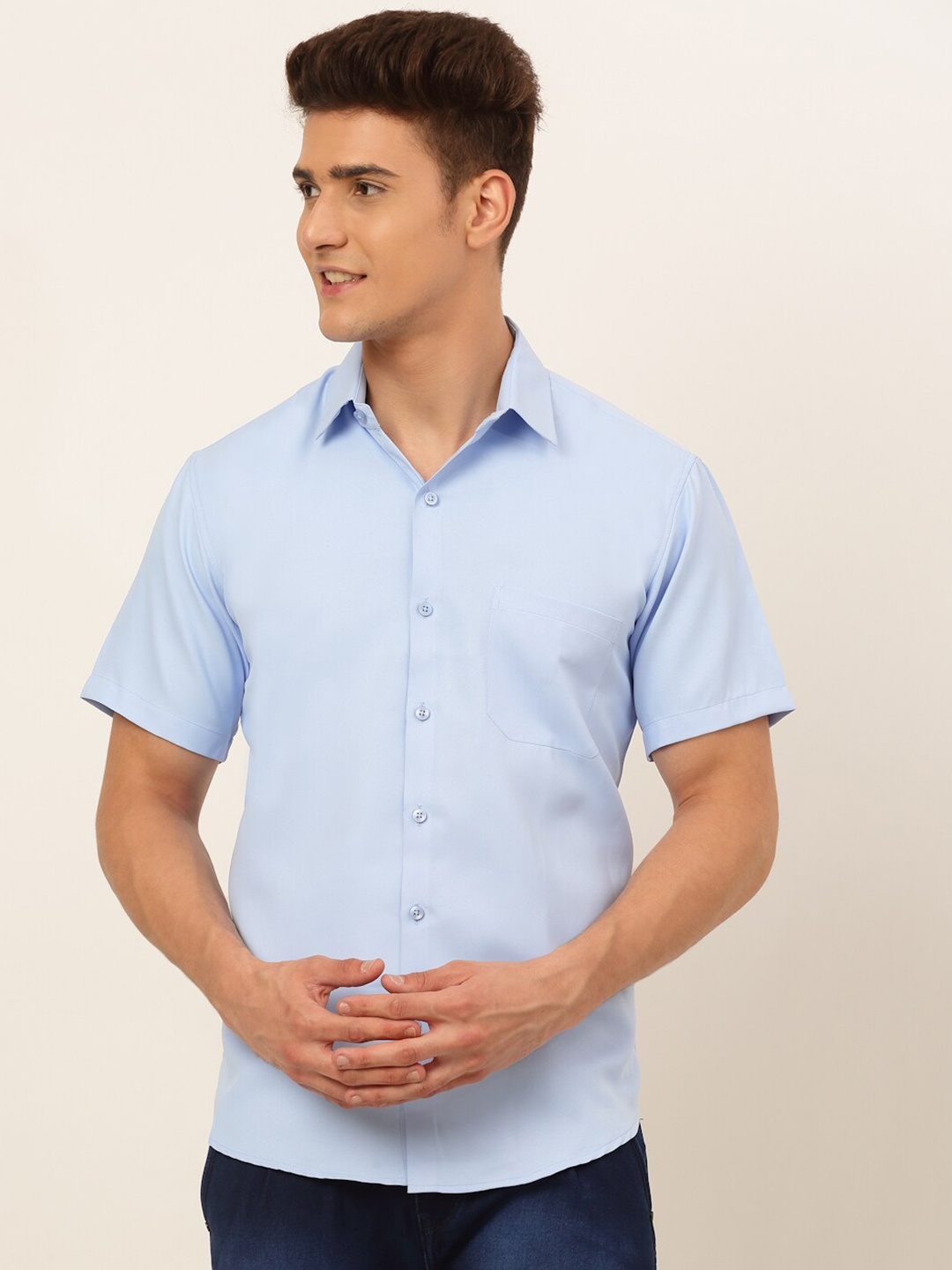 

JAINISH Men Blue Classic Casual Shirt