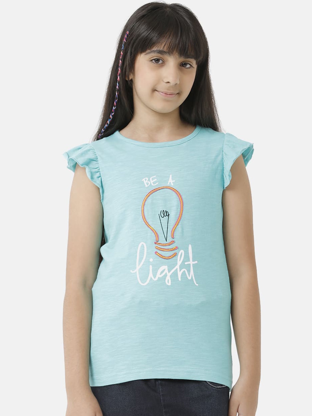 

UNDER FOURTEEN ONLY Green Printed Top