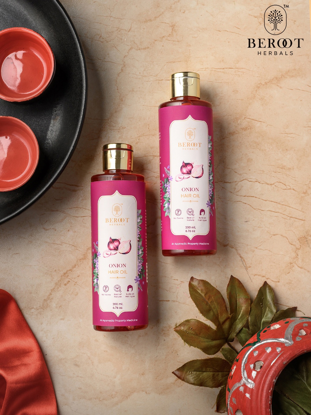 

BEROOT HERBALS Set Of 2 Transparent Onion Hair Oil