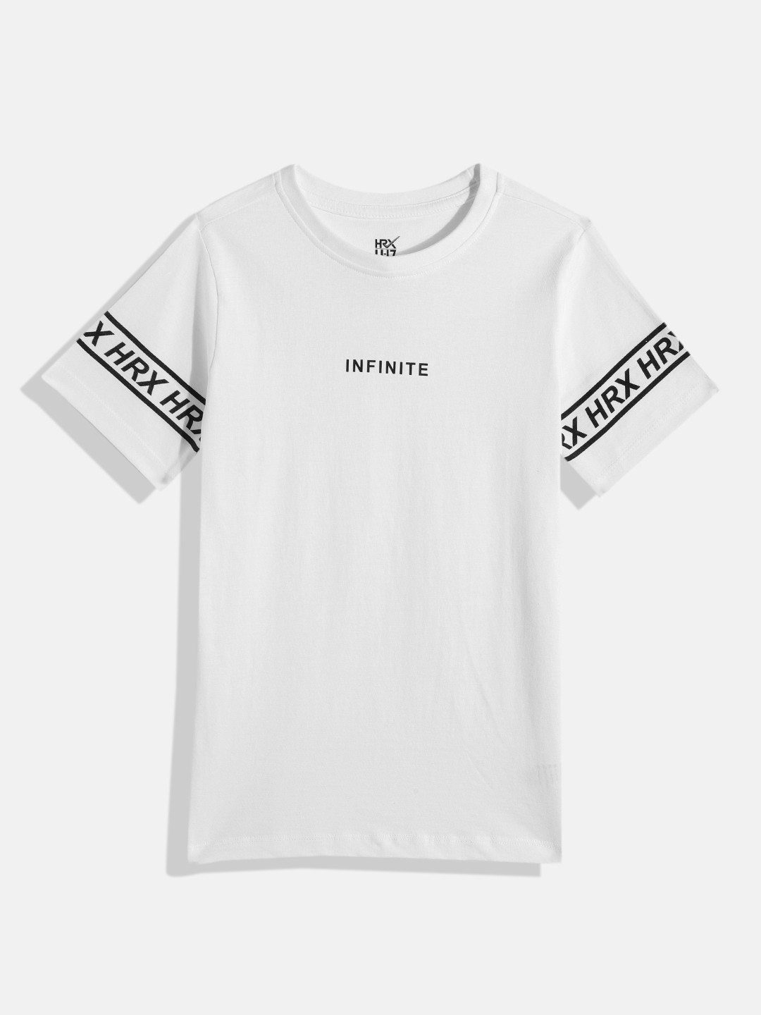 

HRX by Hrithik Roshan Boys White Typography Pure Cotton T-shirt