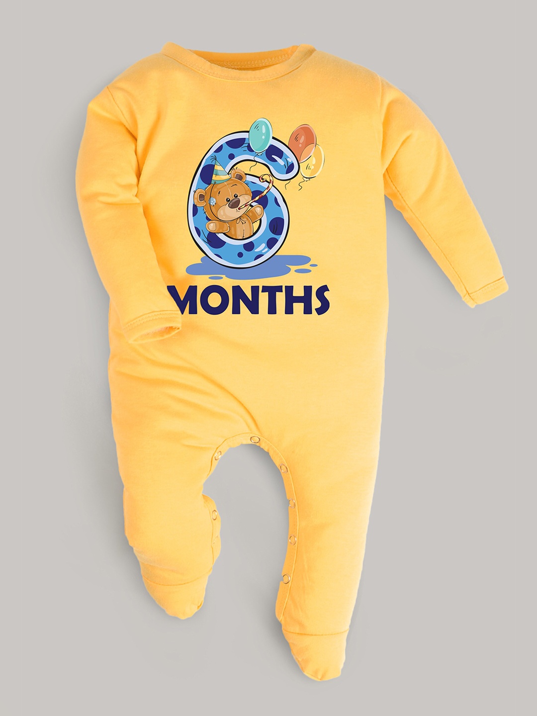 

FFLIRTYGO Unisex Kids Yellow & Blue Printed Basic Jumpsuit