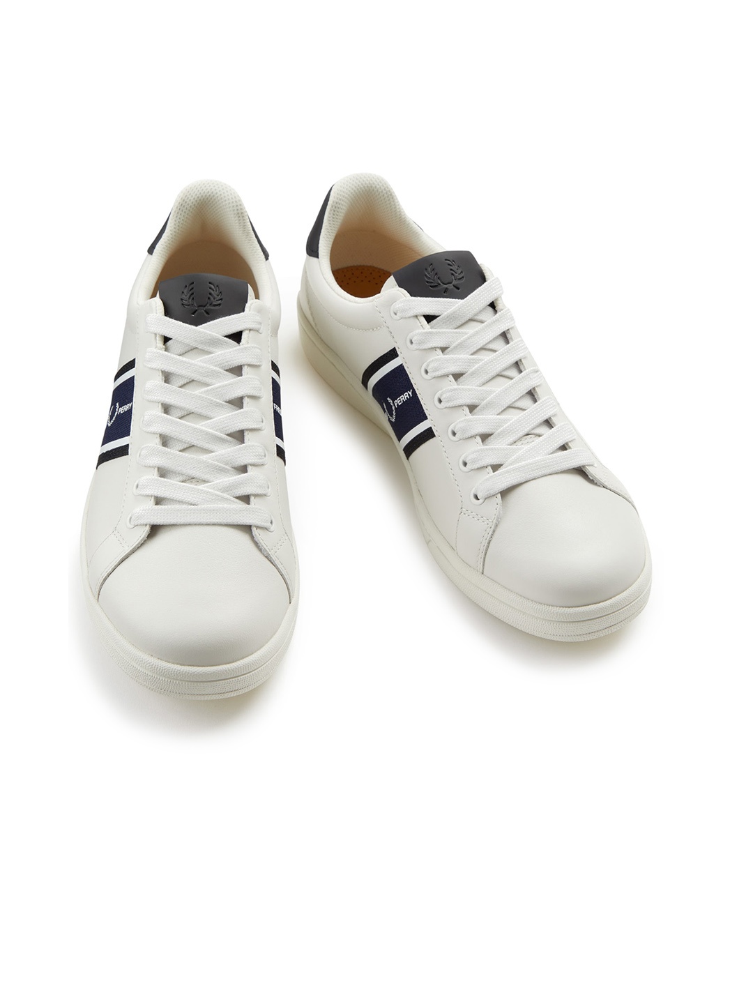 

Fred Perry Men White Colourblocked PU Sneakers