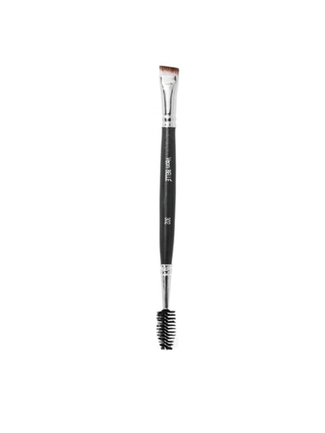 

Veoni BELLE Dual Ended Angular Eyebrow Brush With Spoolie, Black