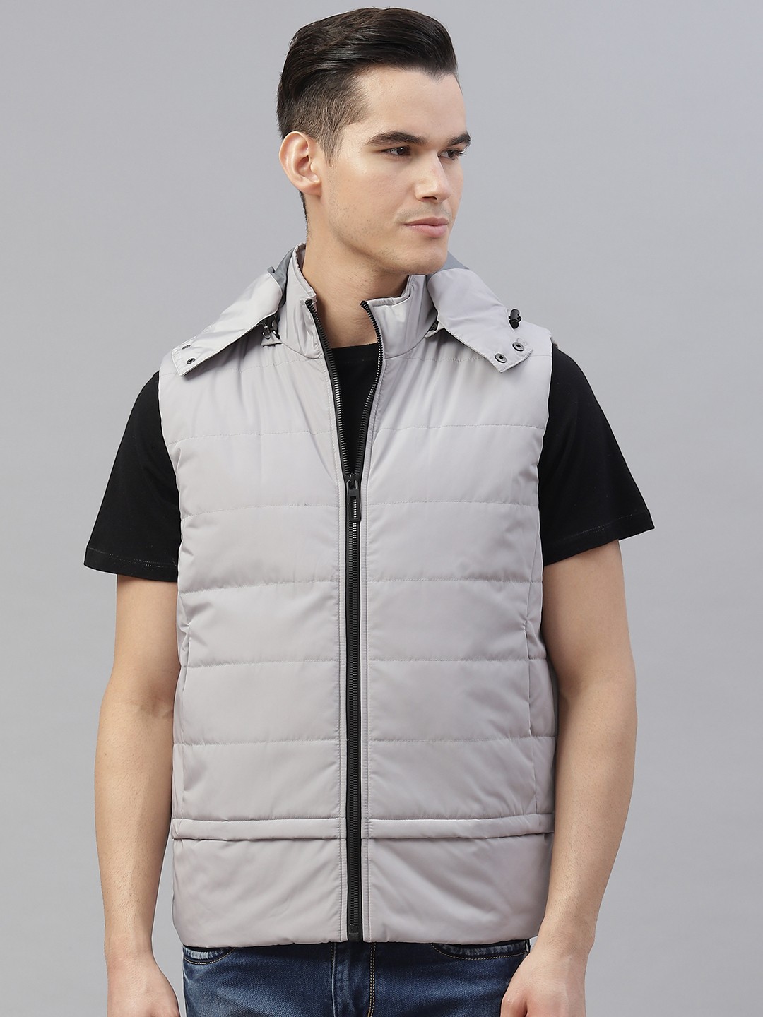 

Pierre Carlo Men Quilted Jacket, Grey
