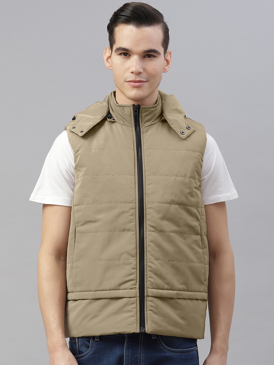 

Pierre Carlo Men Quilted Jacket, Khaki