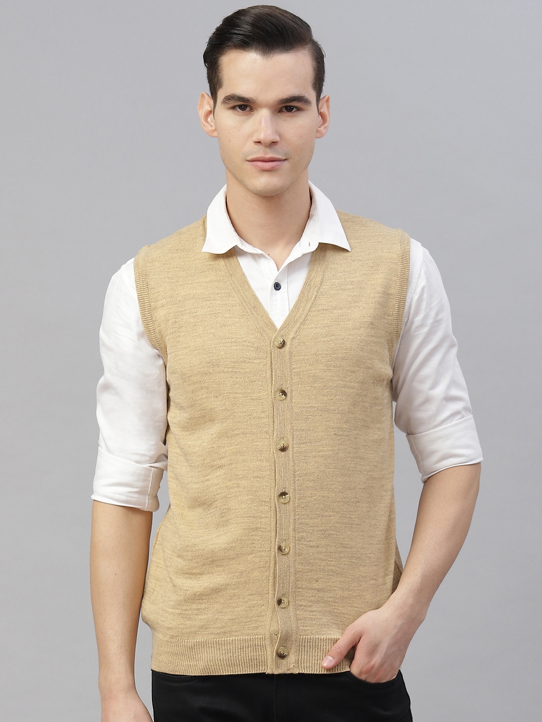 

Pierre Carlo Men Beige Cardigan
