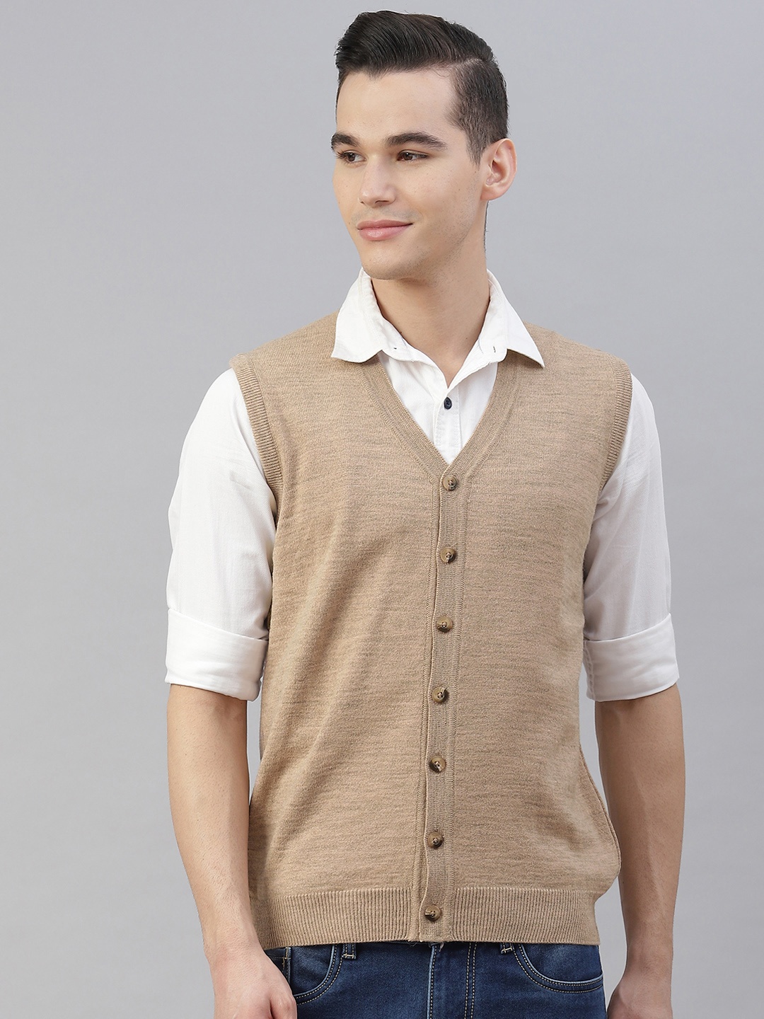 

Pierre Carlo Men Beige Cardigan