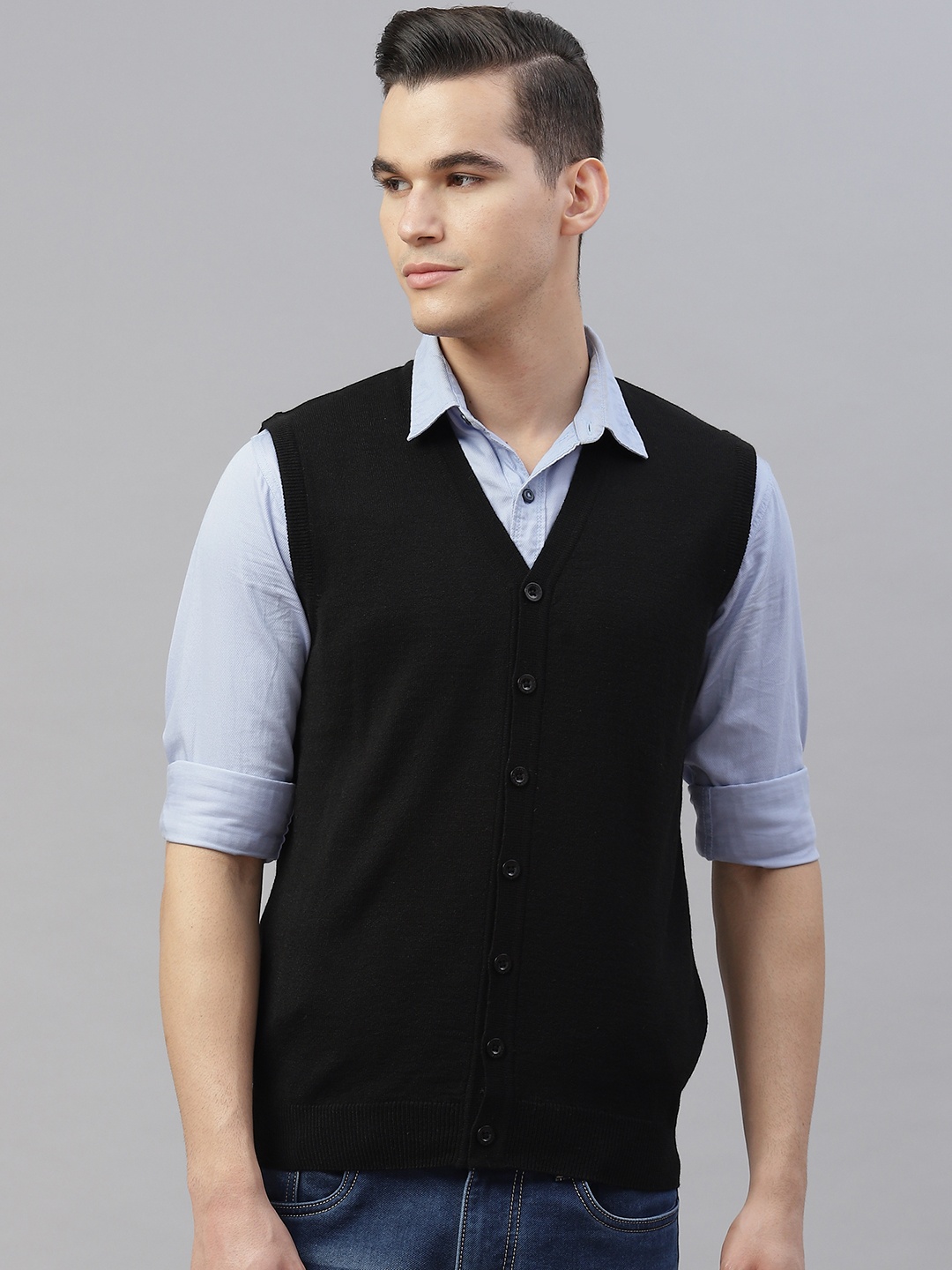 

Pierre Carlo Men Black Cardigan