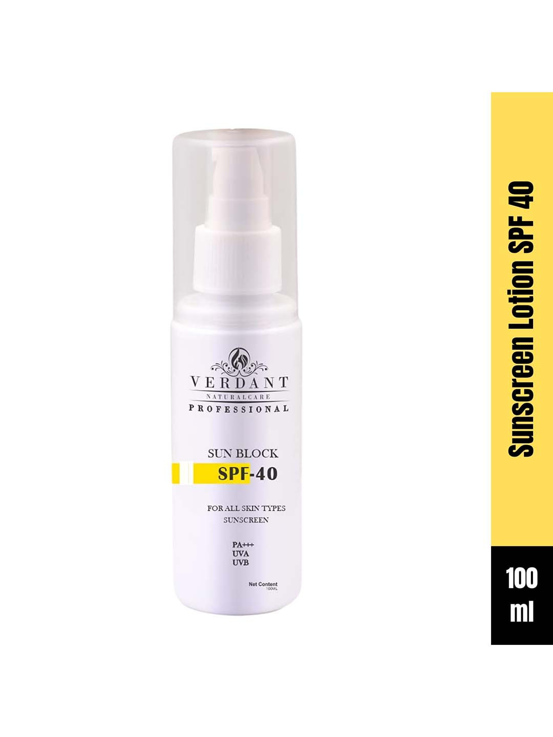 

Verdant Natural Care Sunblock Sunscreen Lotion - SPF 40 PA+++ (100 ml), Na