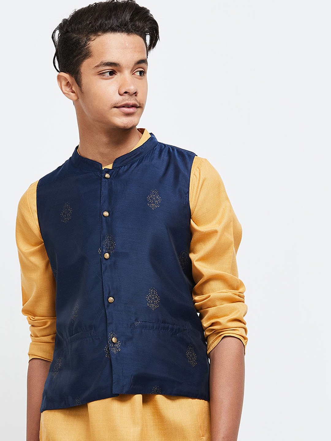 

max Boys Blue Floral Tailored Jacket