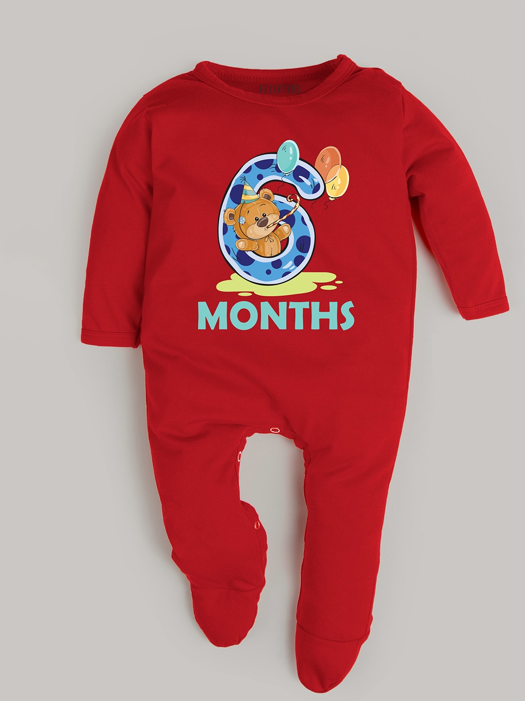 

FFLIRTYGO Unisex Kids Red & Blue Printed Basic Jumpsuit