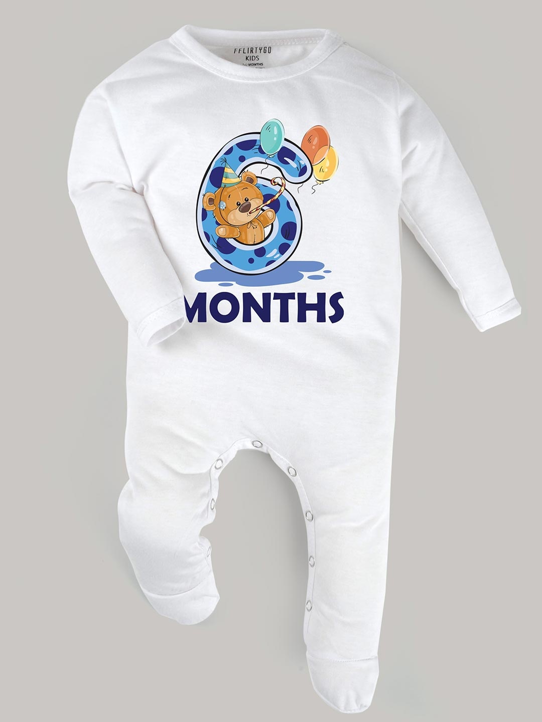 

FFLIRTYGO Unisex Kids White Printed Basic Jumpsuit