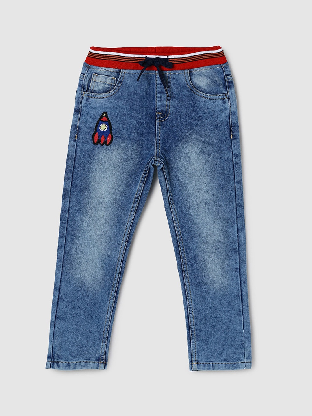 

max Boys Blue Low Distress Heavy Fade Jeans