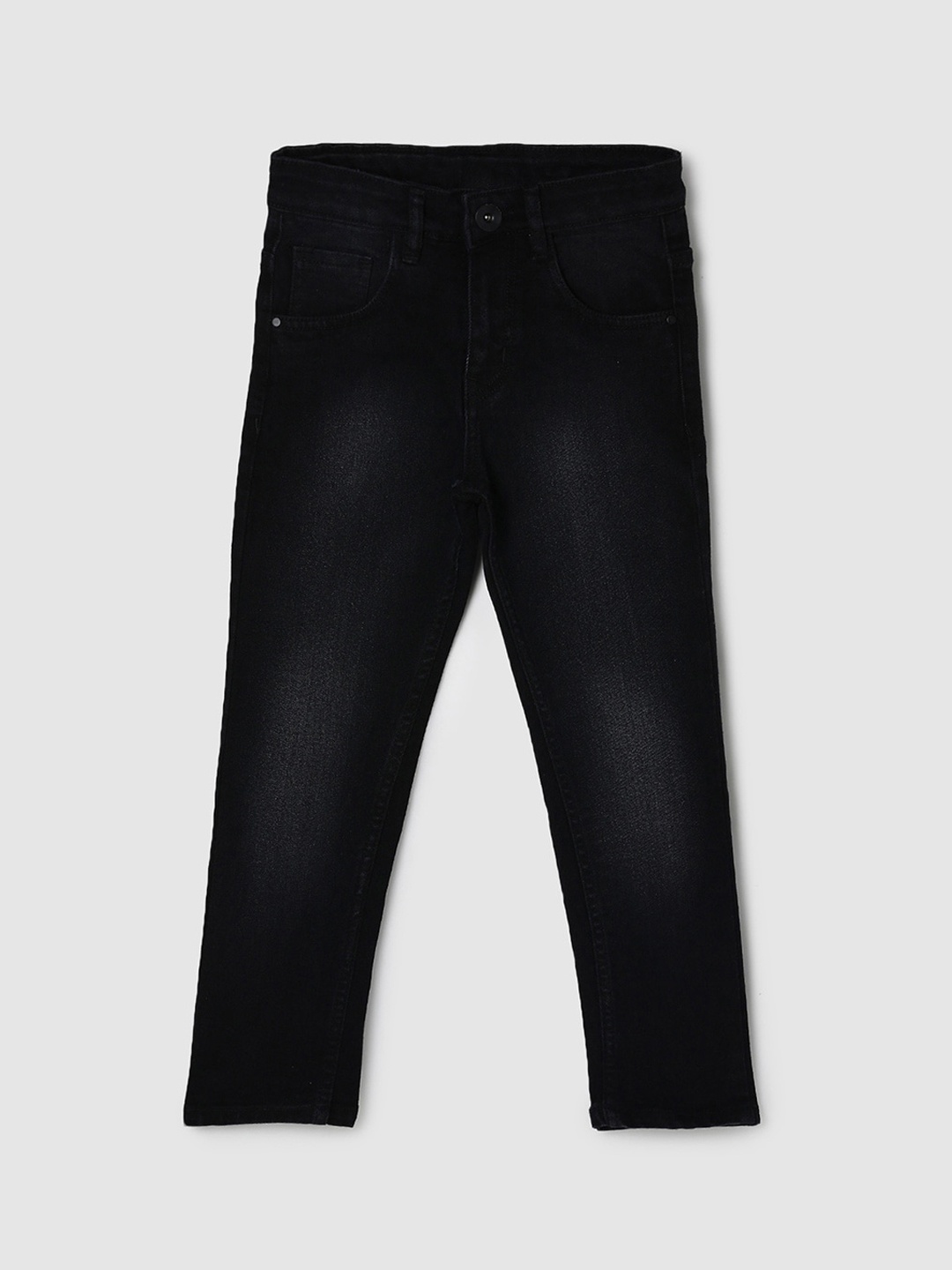 

max Boys Black Light Fade Regular Fit Jeans