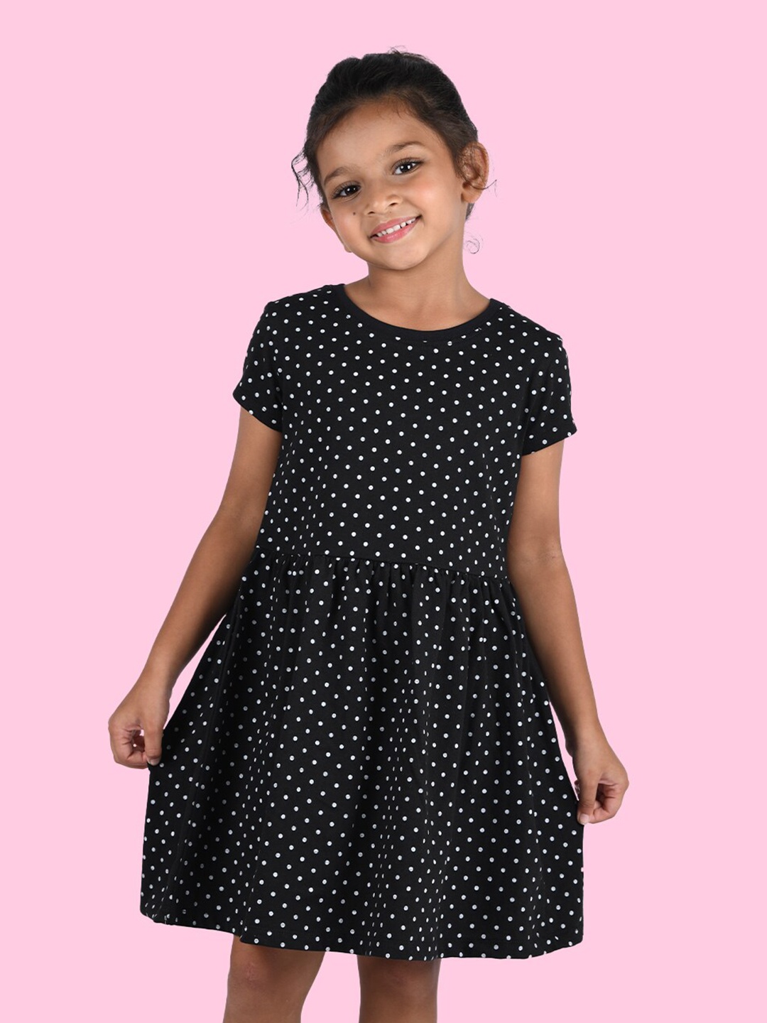 

Zalio Girls Black Printed Dress