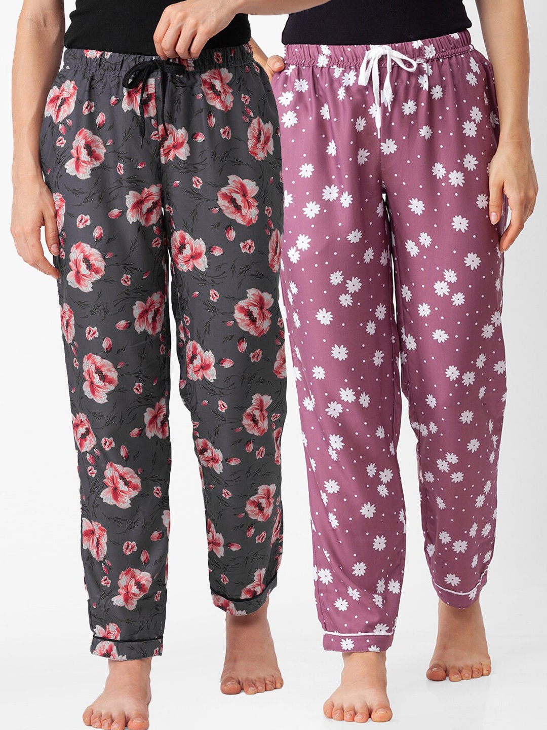 

FashionRack Women Pack of 2 Printed Lounge Pants, Grey