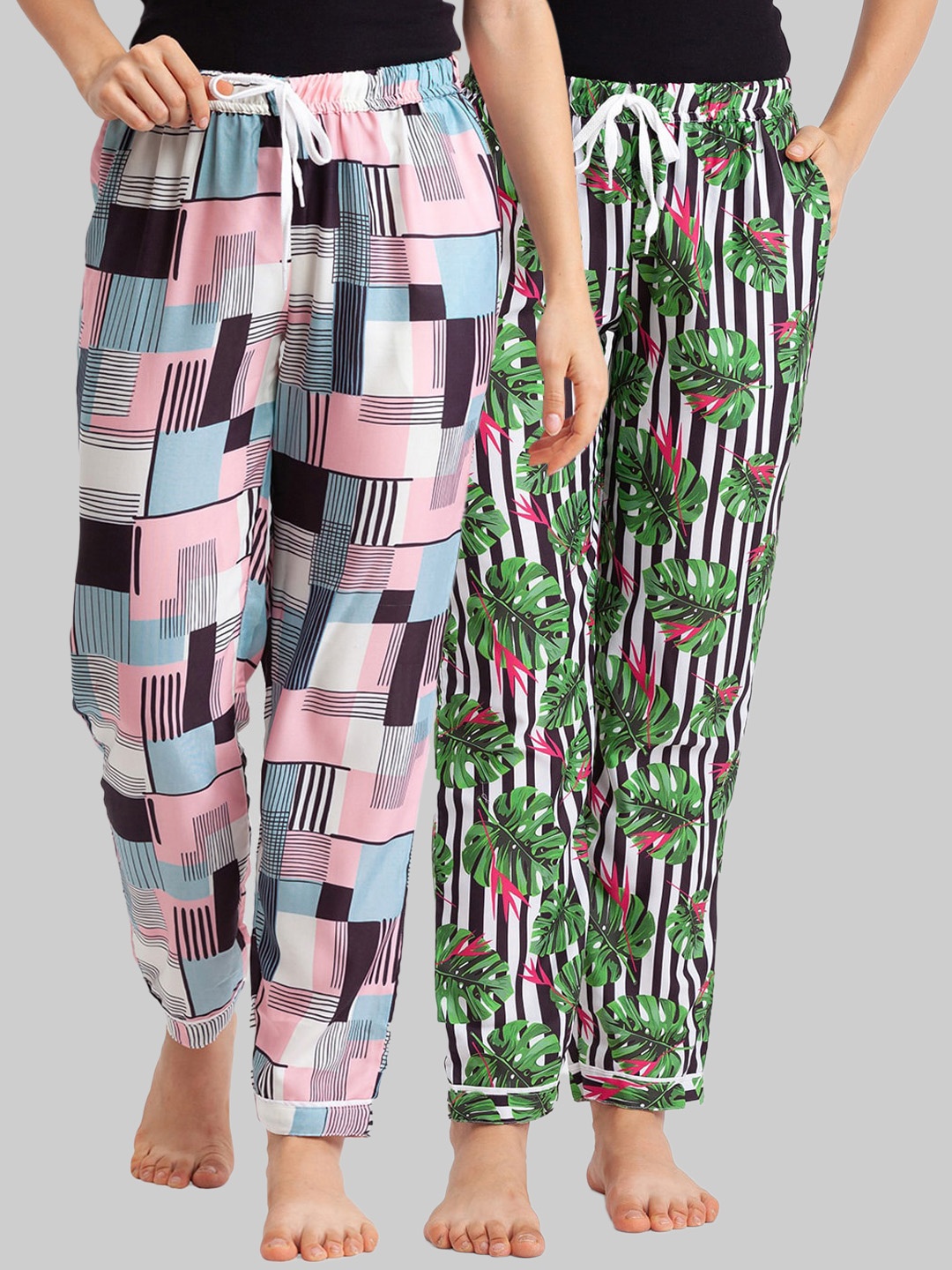 

FashionRack Women Pack of 2 Printed Lounge Pants, Pink