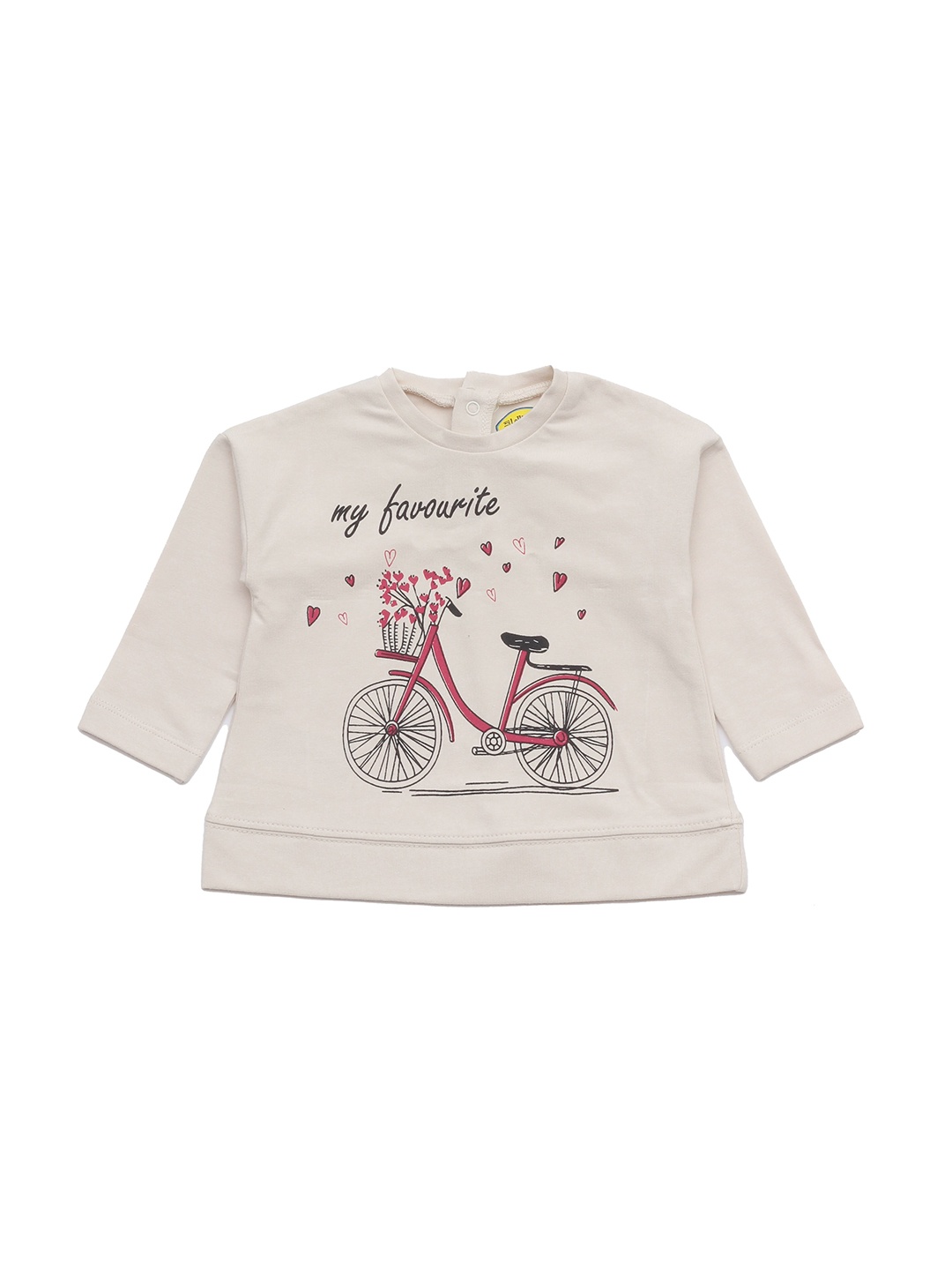 

Lil Lollipop Girls Cream-Coloured Print Boxy Top