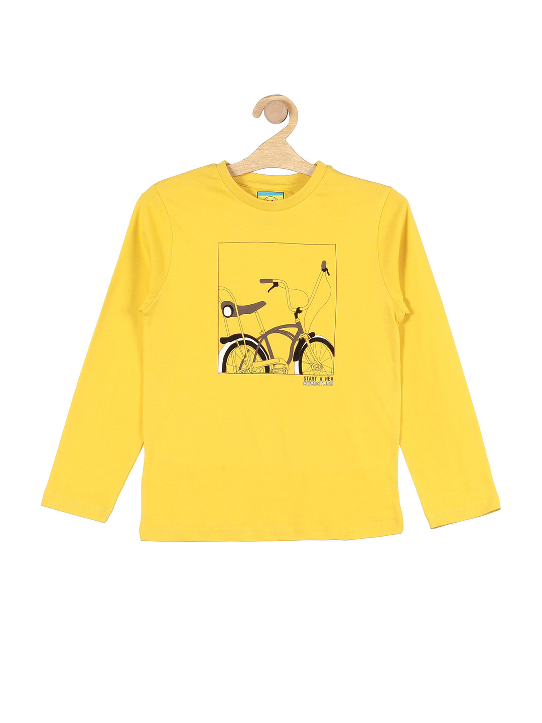 

Lil Lollipop Kids Yellow Printed T-shirt