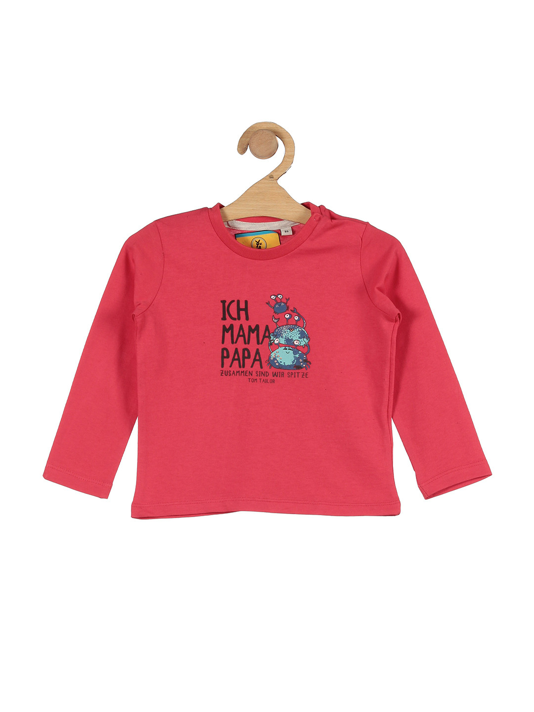 

Lil Lollipop Kids Red Typography Printed T-shirt
