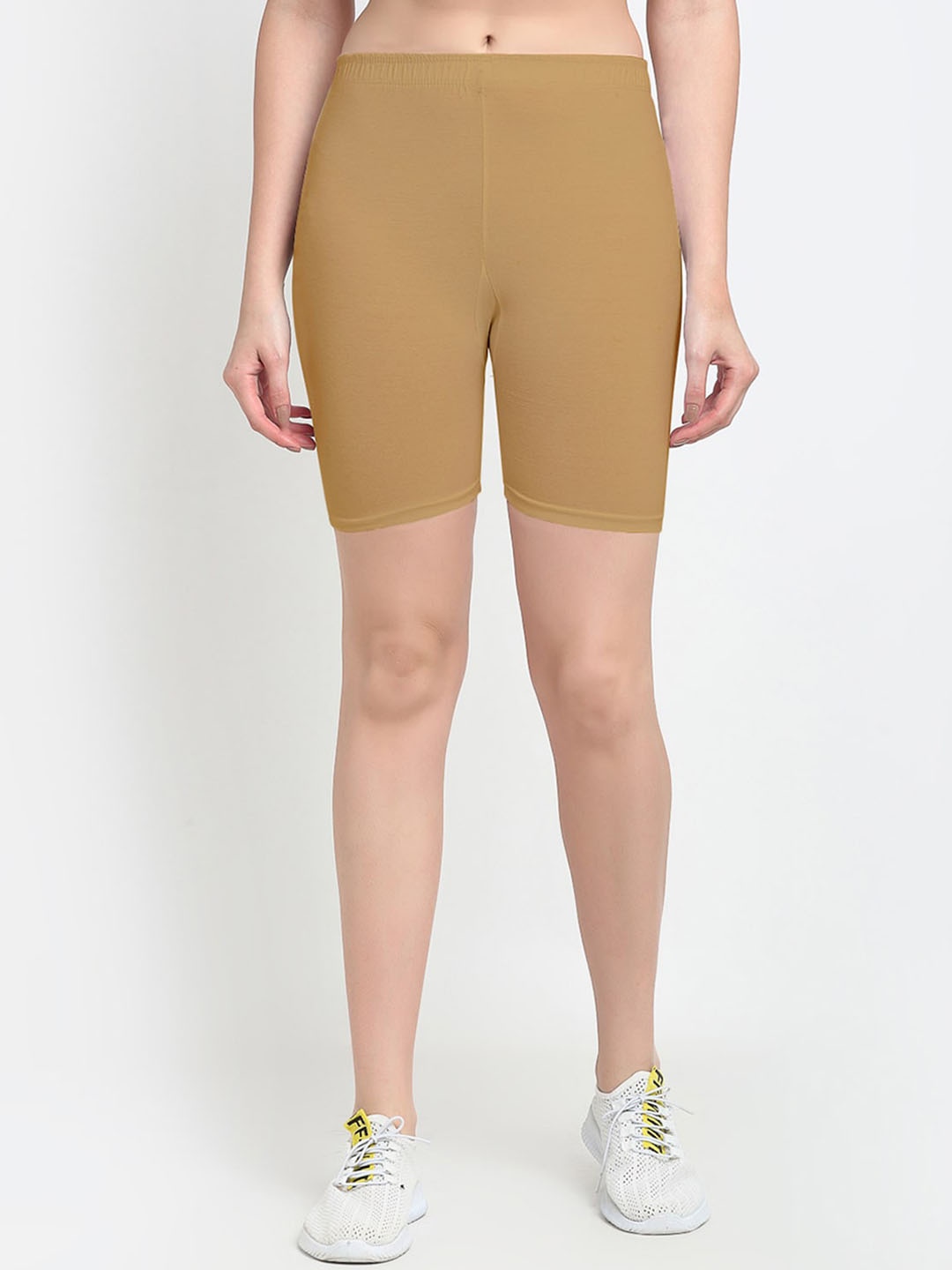 GRACIT Women Beige Cycling Sports Shorts