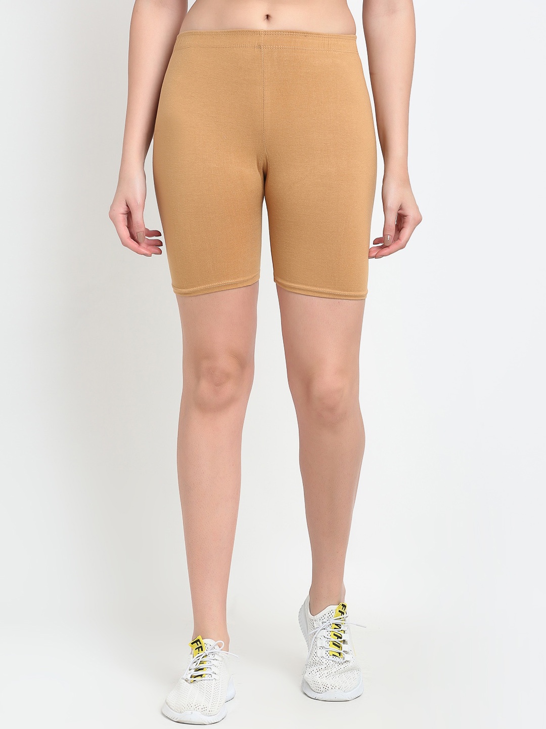 

GRACIT Women Beige Cycling Sports Shorts