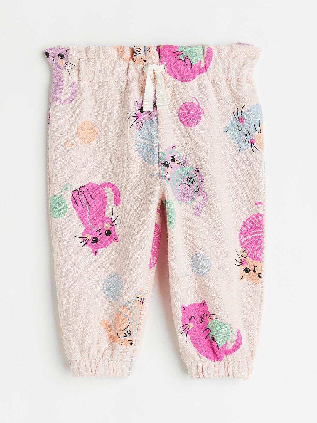 

H&M Girls Pink Printed Cotton Joggers