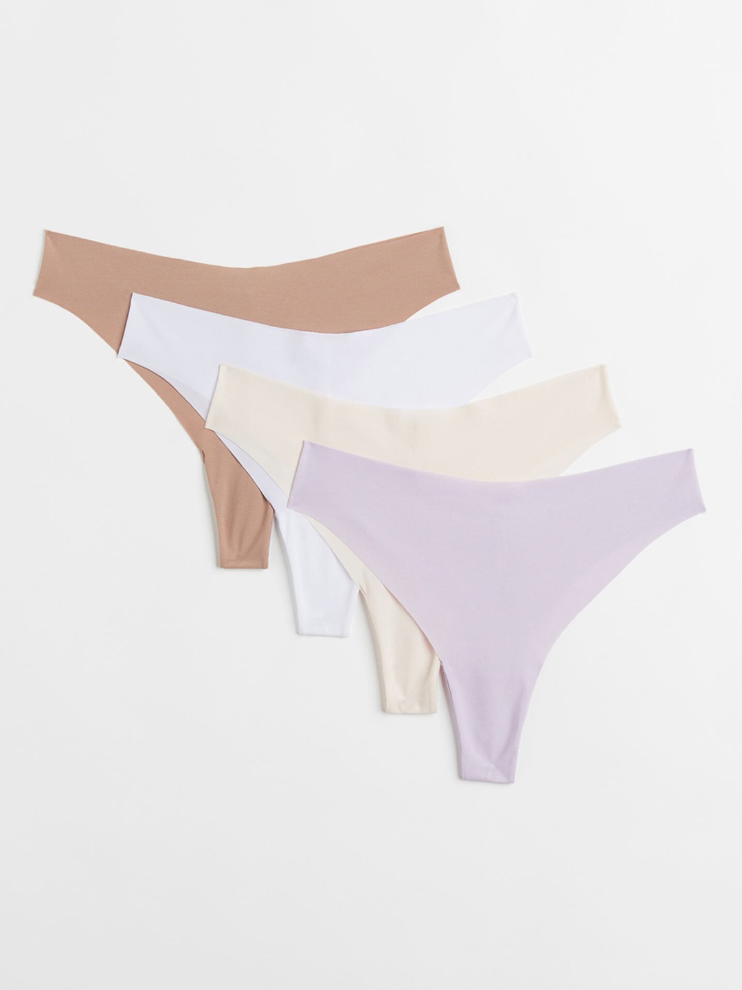 

H&M Women 4-Pack Brazilian Briefs - 0972727009, Beige