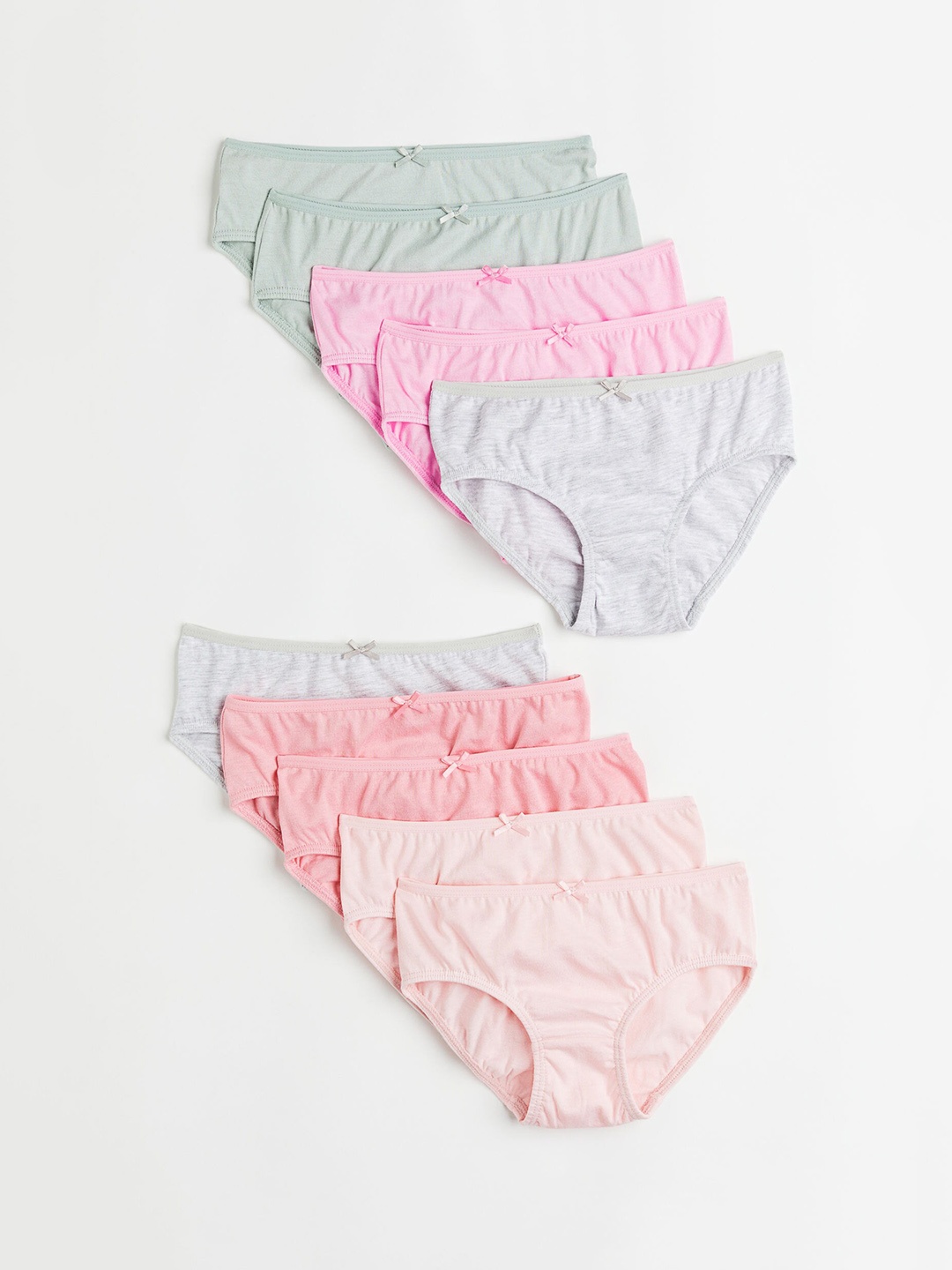 

H&M Girls 10-Pack Jersey Briefs, Green