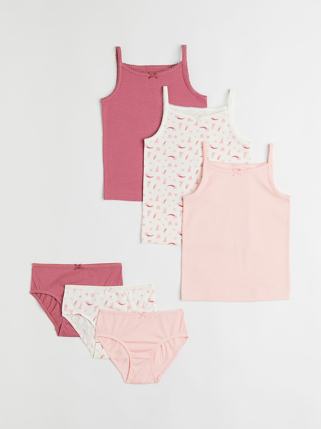 

H&M Girls 6-piece Cotton Set, Pink