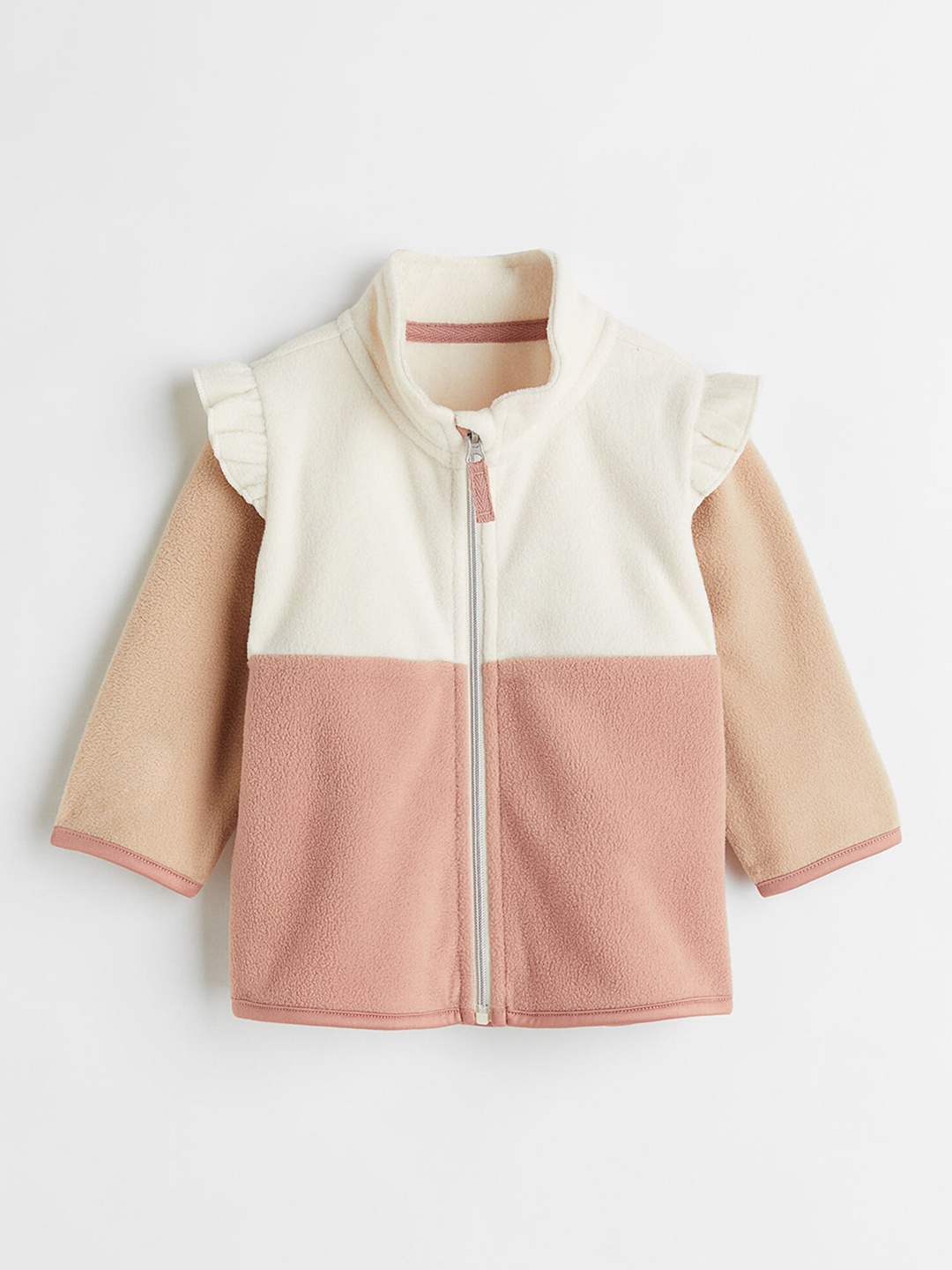

H&M Girls Pink Patterned Fleece Jacket