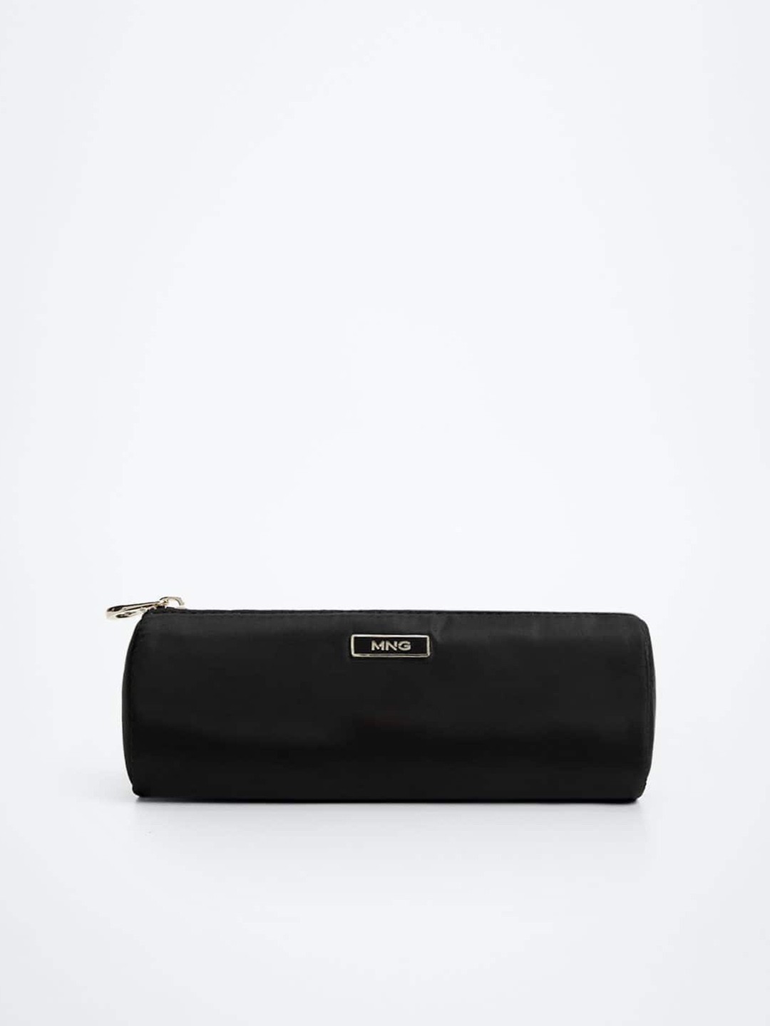 

MANGO Black Solid Cylindrical Cosmetic Pouch