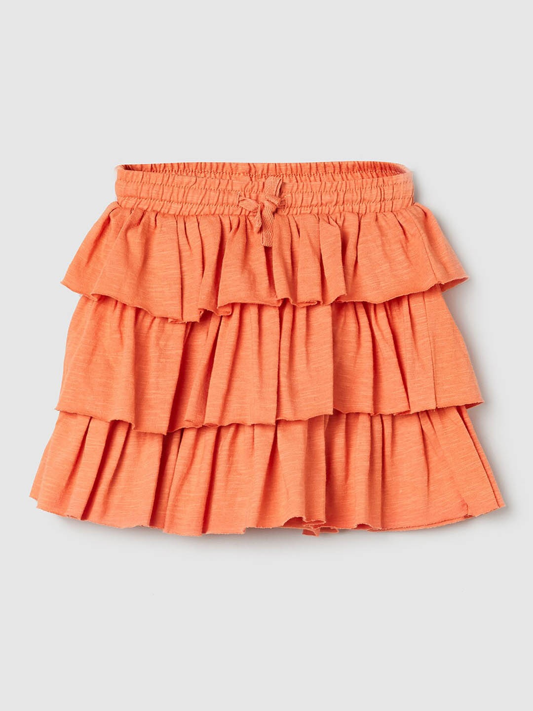 

max Girls Coral Solid Cotton Skirt