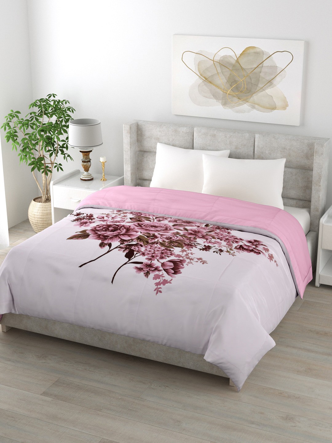 

Clasiko Unisex Pink Blankets Quilts and Dohars
