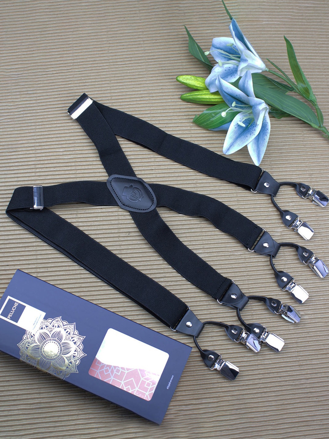

PELUCHE Black Solid Suspenders