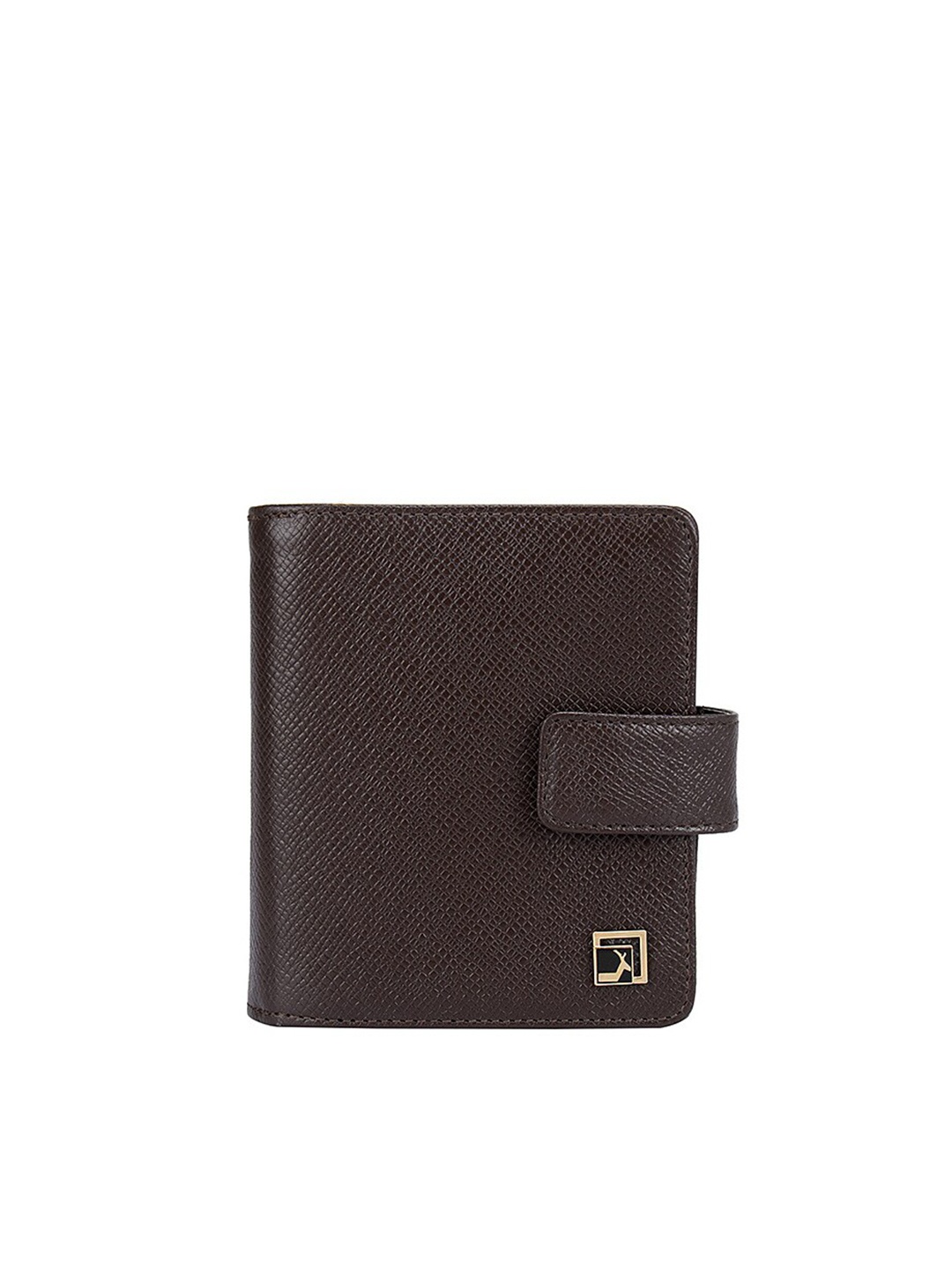 

Da Milano Women Brown Textured Leather Three Fold Wallet