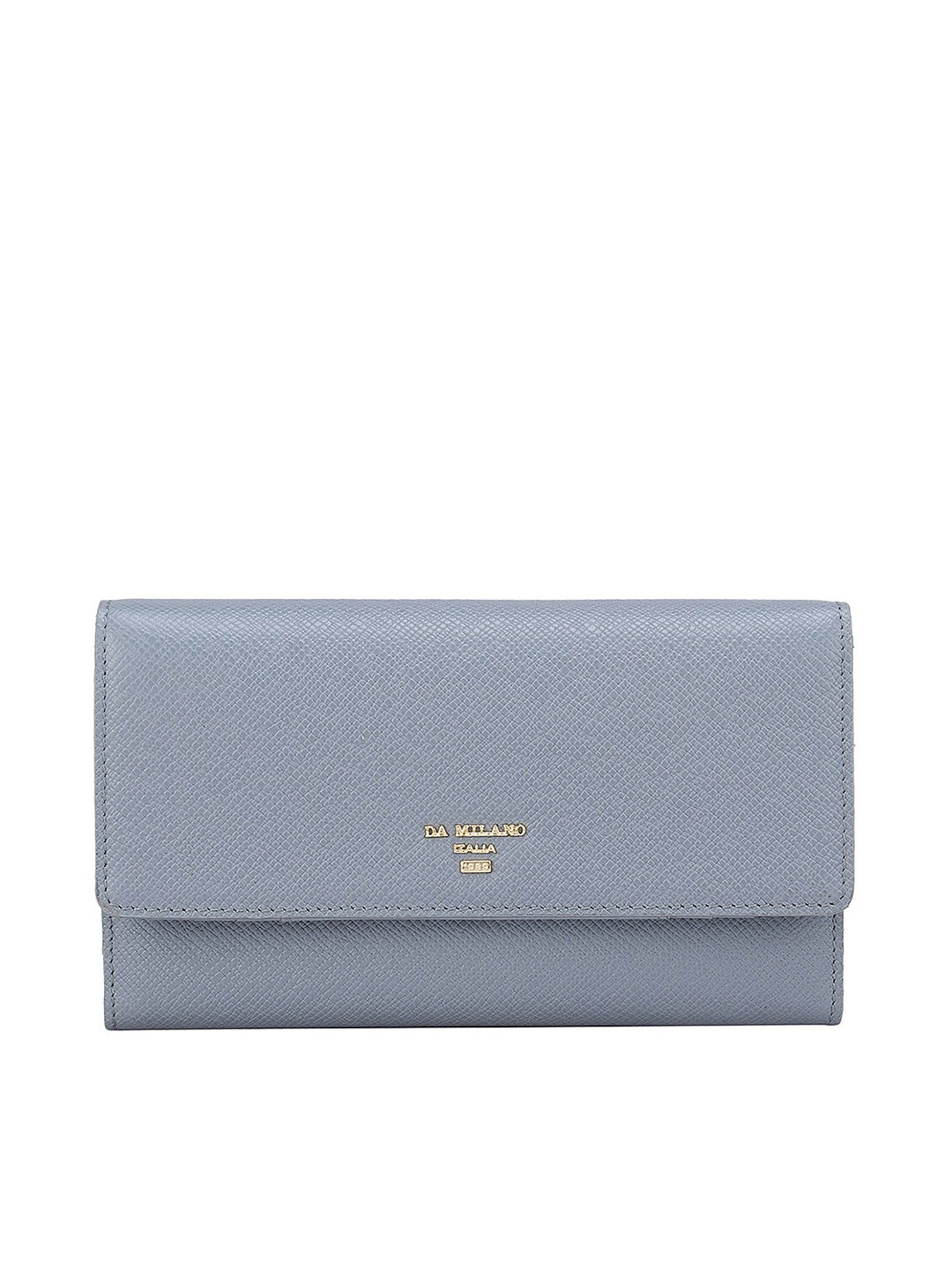 

Da Milano Women Grey Textured Leather Envelope