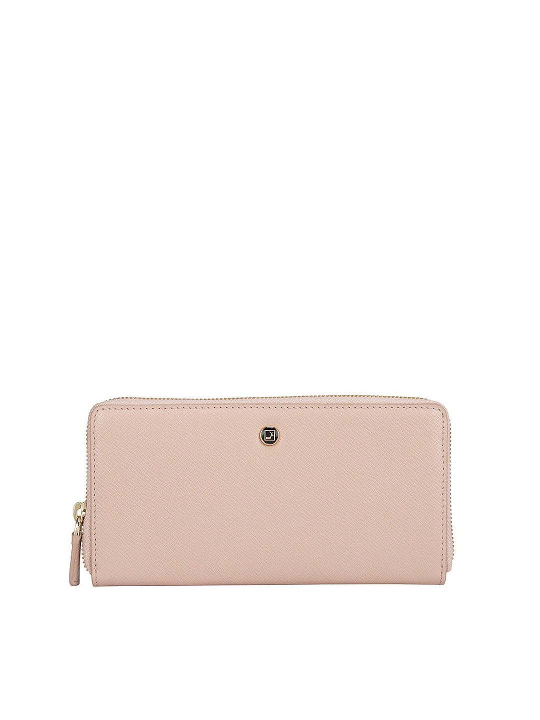 

Da Milano Women Pink Textured Leather Three Fold Wallet