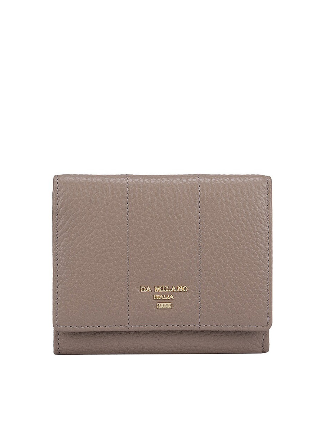 

Da Milano Women Brown Textured Leather Three Fold Wallet