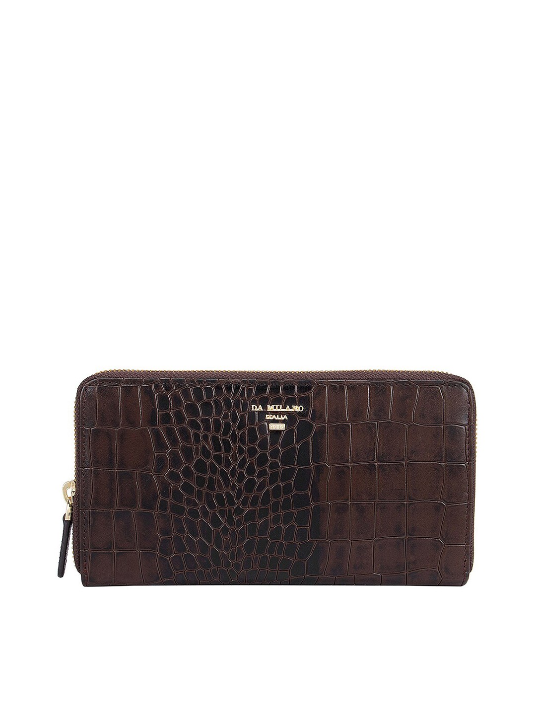 

Da Milano Women Brown Textured Leather Three Fold Wallet