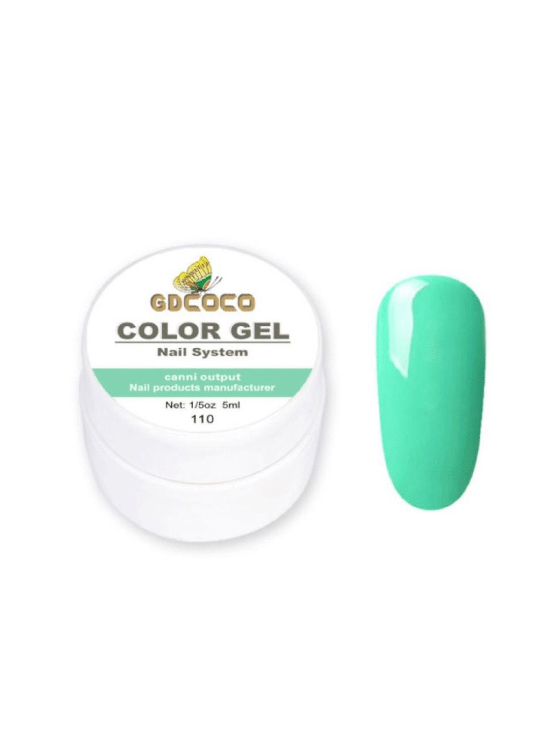 

GDCOCO UV LED Soak Off Color Gel Nail Polish 5 ml - Shade 110, Green