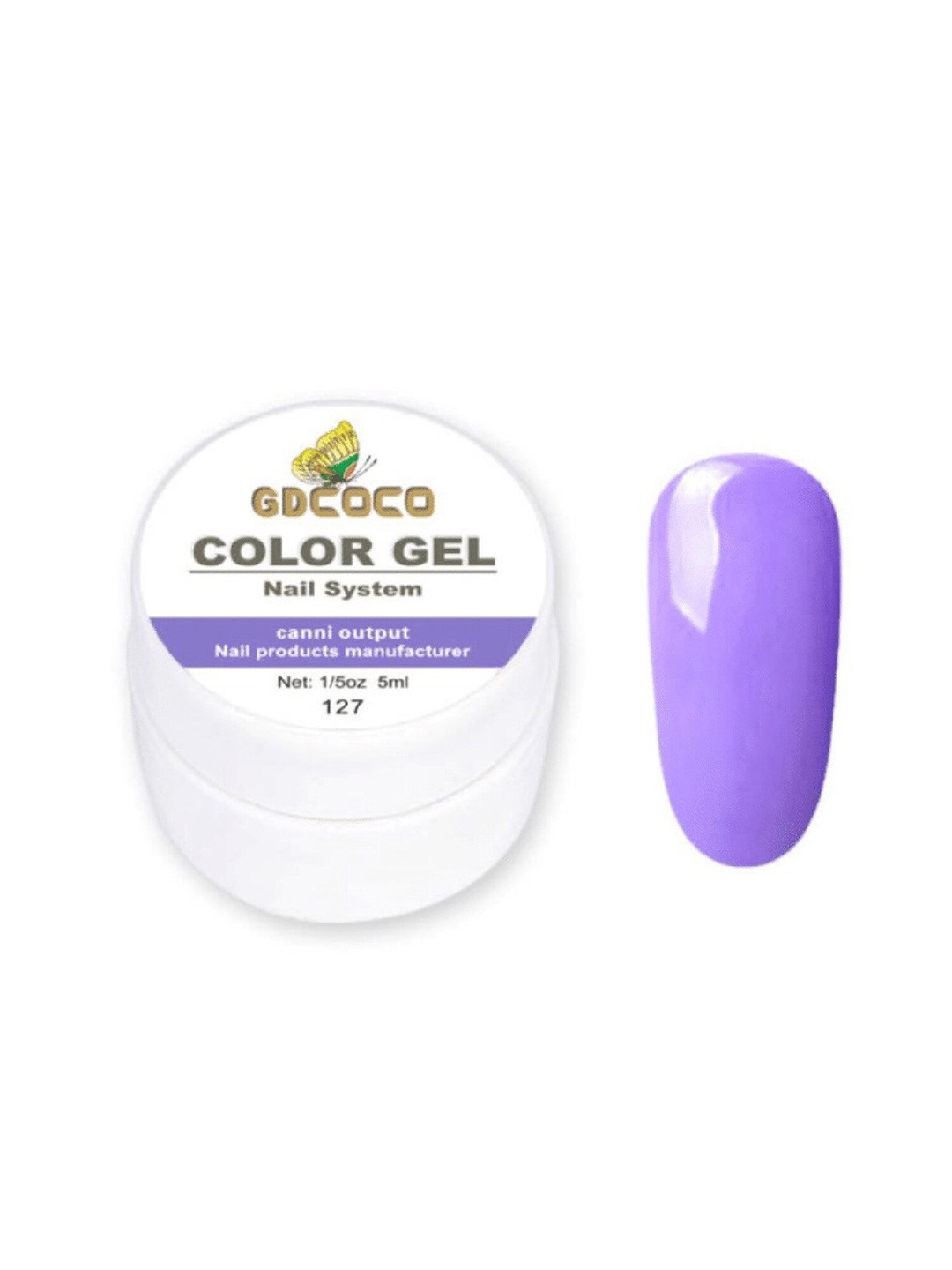 

GDCOCO UV LED Soak Off Color Gel Nail Polish 5 ml - Shade 127, Purple