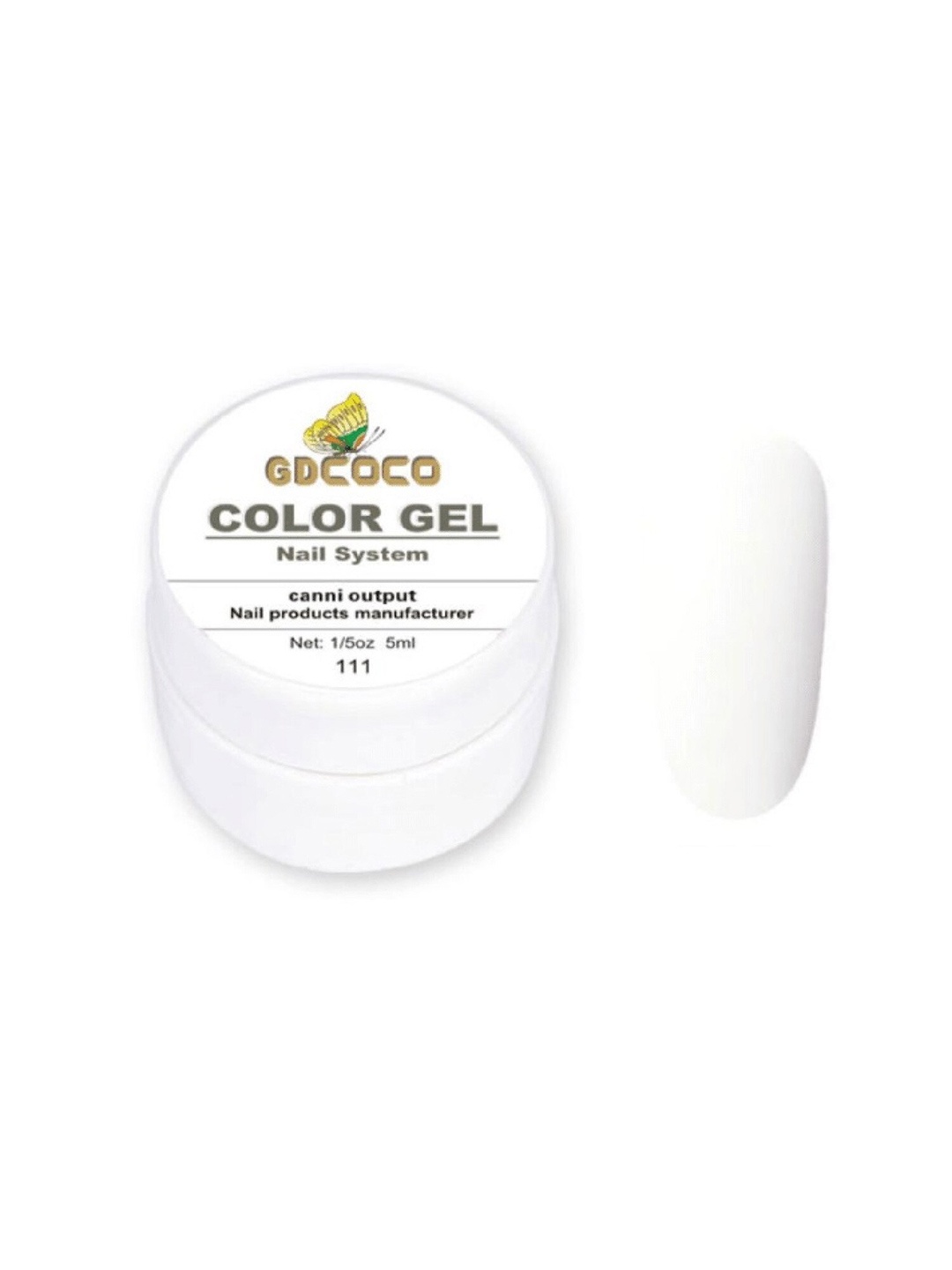 

GDCOCO UV LED Soak Off Color Gel Nail Polish 5 ml - Shade 111, White