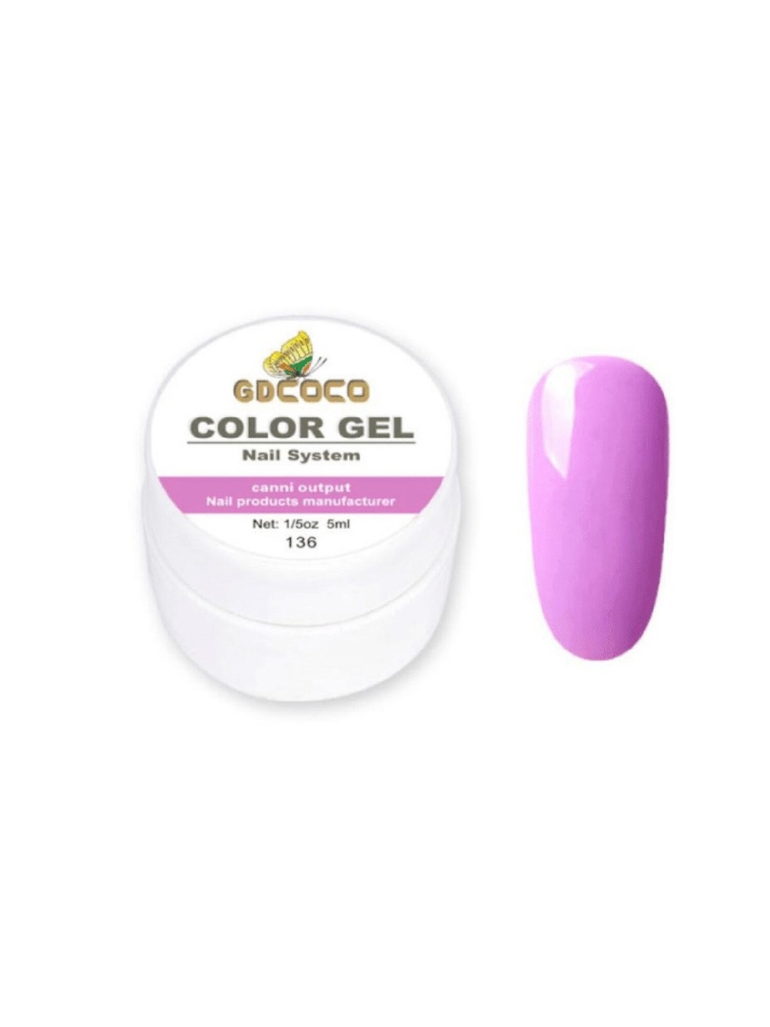 

GDCOCO UV Color Gel Nail Polish 5ml, Lavender