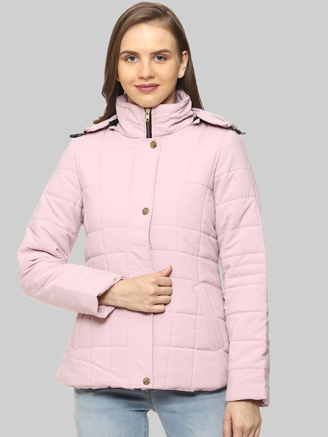 

Mark Leute Women Pink Longline Padded Jacket