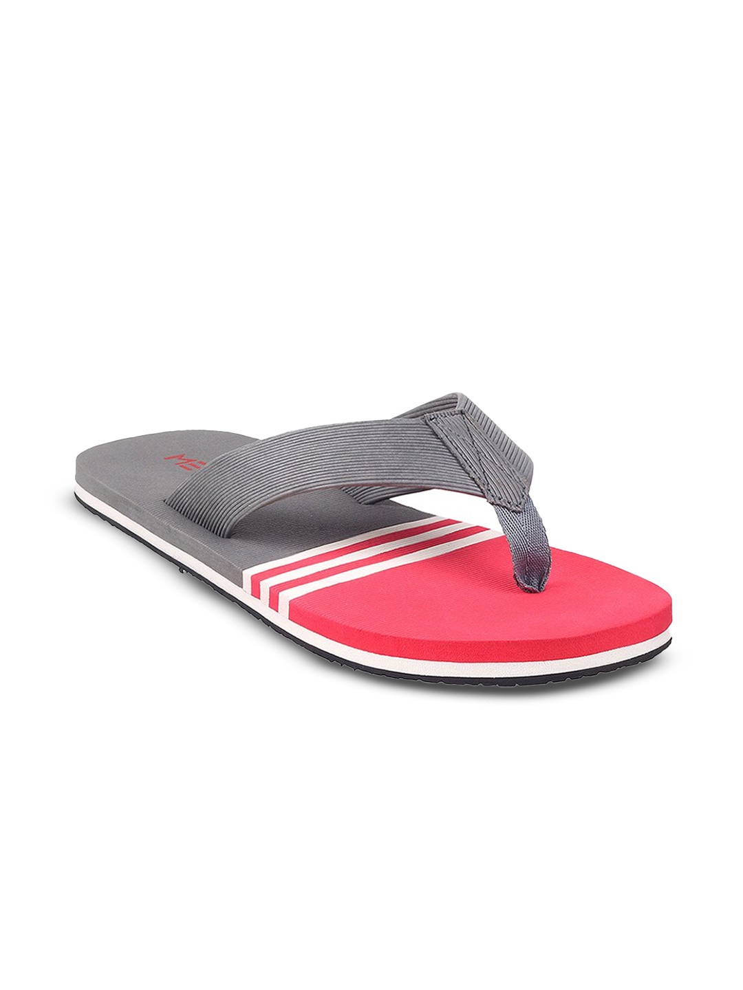 

Metro Men Grey & Pink Colourblocked Thong Flip-Flops