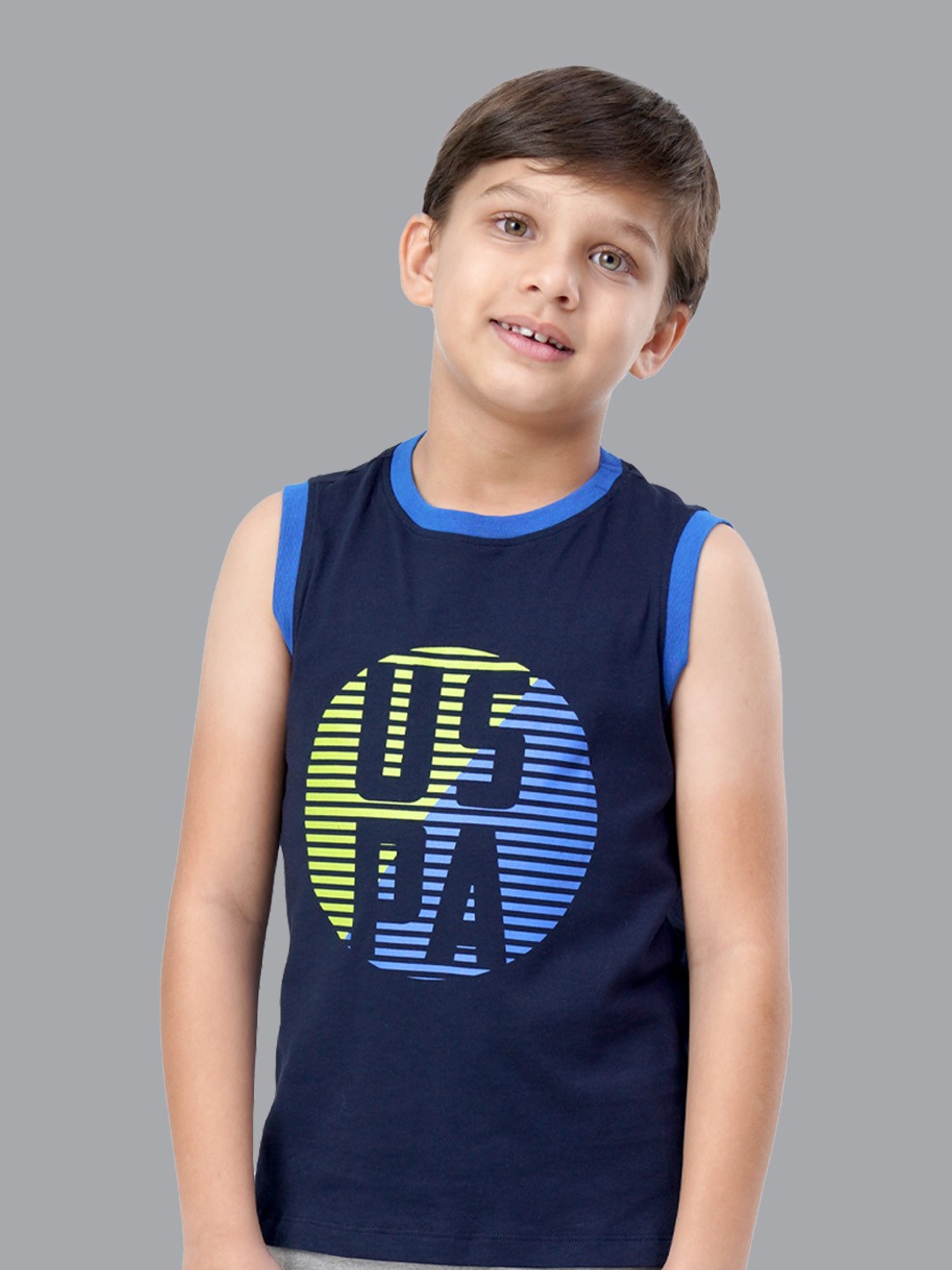 

U.S. Polo Assn. Boys Cotton Printed Lounge T-Shirts, Navy blue
