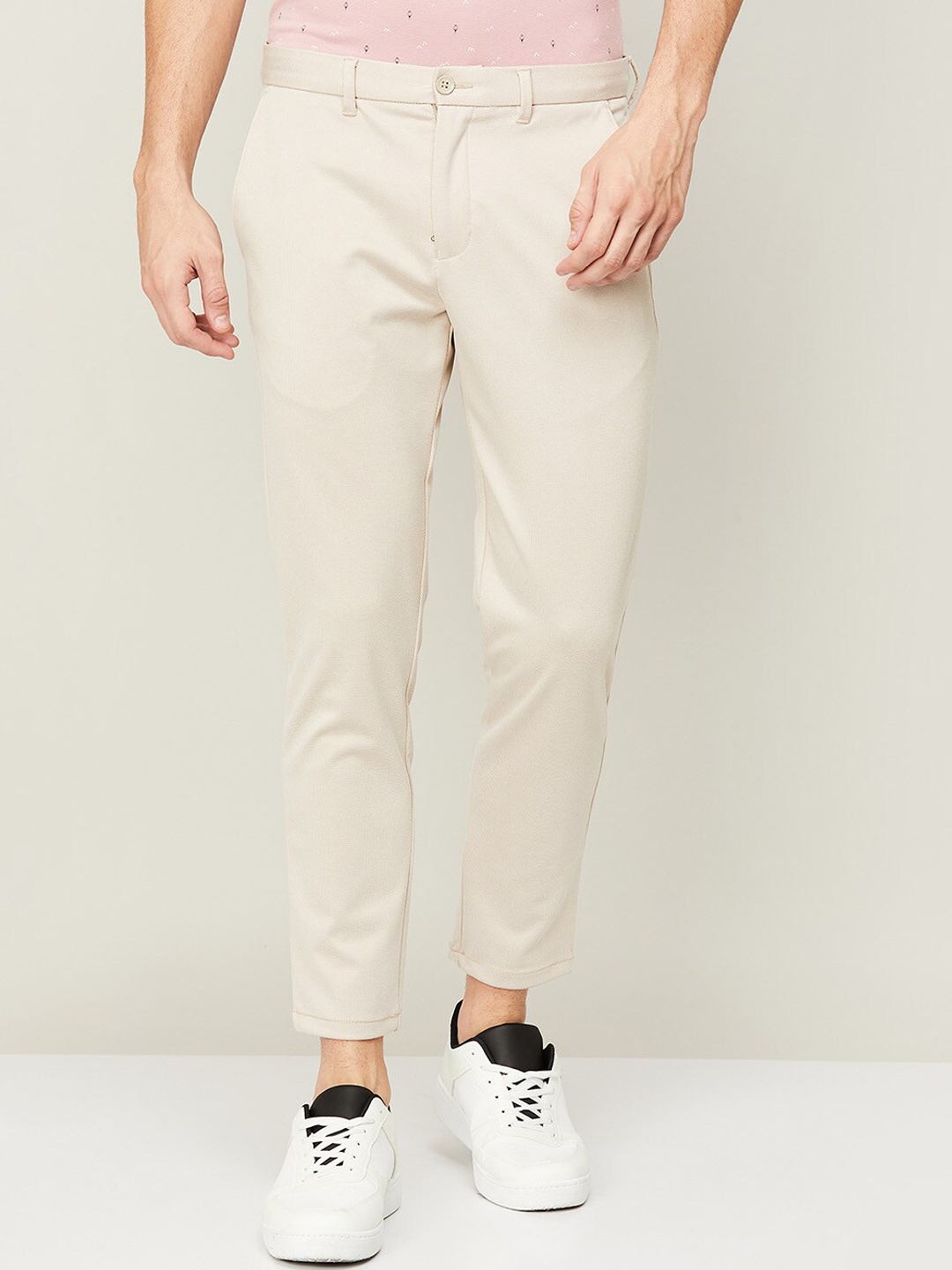 

CODE by Lifestyle Men Beige Tapered Fit Chinos Trouser