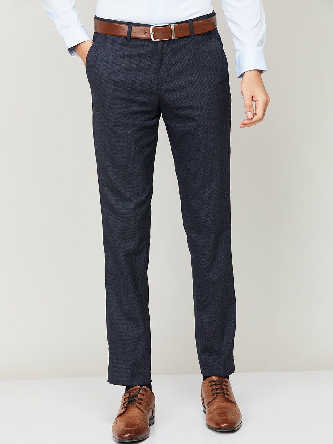 

CODE by Lifestyle Men Navy Blue Trousers