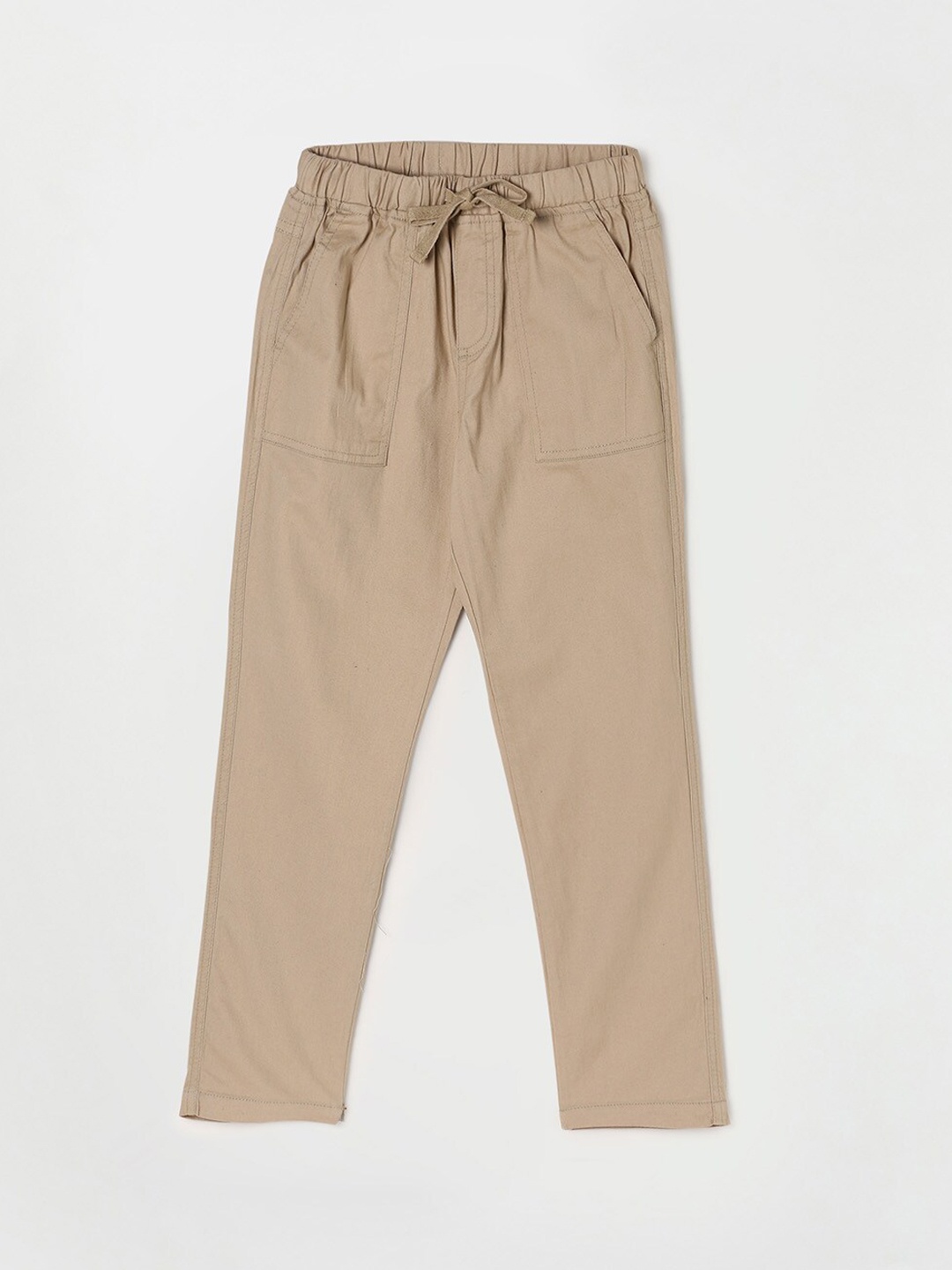 

Fame Forever by Lifestyle Boys Beige Solid Cotton Trousers